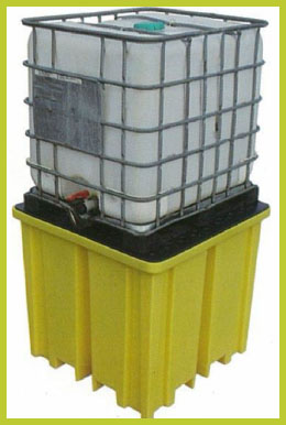 TSSBB1FW 4-Way single IBC Spill Containment Pallet with Grate Malaysia Singapore Brunei