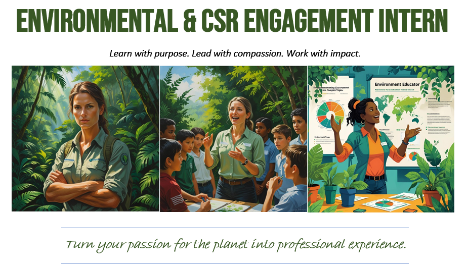 Environmental Internship, Conservation Internship Sustainability Internship, CSR internship